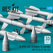 R-27ER (AA-10 Alamo-C) missiles (4 pcs) (MiG-29, Su-27, Yak-141) (3D Printed) Scale 1:72 ResKit RS72-0581