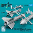 R-27ER (AA-10 Alamo-C) missiles (4 pcs) (MiG-29, Su-27, Yak-141) (3D Printed) Scale 1:72 ResKit RS72-0581