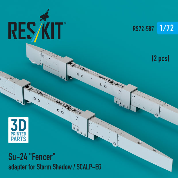 Su-24 Fencer adapter for Storm Shadow / SCALP-EG (2 pcs) (3D Printed) Scale 1:72 ResKit RS72-0587