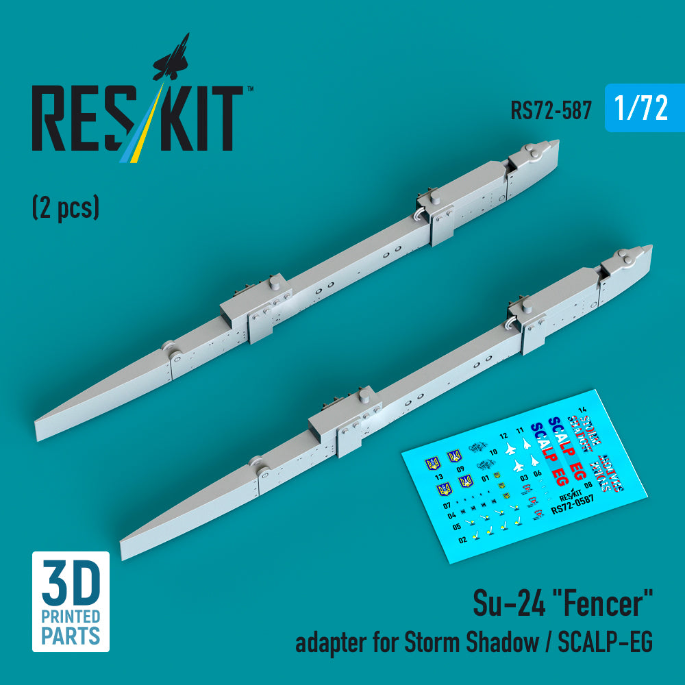 Su-24 Fencer adapter for Storm Shadow / SCALP-EG (2 pcs) (3D Printed) Scale 1:72 ResKit RS72-0587