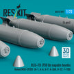 BLU-1B (750lb) napalm bombs finned MXU-393/B (4 pcs) (A-1, A-4, A-7, A-26K, B-57, F-100) (3D Printed) Scale 1:72 ResKit RS72-0597