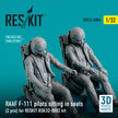 RAAF F-111 pilots sitting in seats (2 pcs) for RESKIT RSK32-0002 kit (3D Printing) Scale 1:32 ResKit RSF32-0004 for Figurines for Aircraft Model Kit