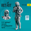 Lockheed Martin F-35 Lightning II male pilot (in a standing position - type 2) (3D Printed) Scale 1:32 ResKit RSF32-0023 for Figurines for Aircraft Model Kit