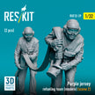 Purple jersey refueling team (modern) (scene 2) (2 pcs) (3D Printed) Scale 1:32 ResKit RSF32-0029 for Figurines for Aircraft Model Kit