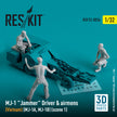 MJ-1 Jammer Driver & airmens (Vietnam) (MJ-1A,MJ-1B) (scene 1) (3 pcs) (3D Printed) Scale 1:32 ResKit RSF32-0036 for Figurines for Aircraft Model Kit