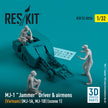 MJ-1 Jammer Driver & airmens (Vietnam) (MJ-1A,MJ-1B) (scene 1) (3 pcs) (3D Printed) Scale 1:32 ResKit RSF32-0036 for Figurines for Aircraft Model Kit