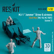 MJ-1 Jammer Driver & airmens (Gulf War) (MJ-1B, MJ-1B/C) (scene 1) (3 pcs) (3D Printed) Scale 1:32 ResKit RSF32-0038 for Figurines for Aircraft Model Kit