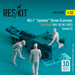 MJ-1 Jammer Driver & airmens (Gulf War) (MJ-1B, MJ-1B/C) (scene 2) (3 pcs) (3D Printed) Scale 1:32 ResKit RSF32-0039 for Figurines for Aircraft Model Kit