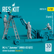 MJ-4 Jammer (MHU-83 B/E) driver & airmen (scene 1) (3 pcs) (3D Printed) Scale 1:32 ResKit RSF32-0051 for Figurines for Aircraft Model Kit