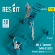 MJ-4 Jammer (MHU-83 B/E) driver & airmen (scene 1) (3 pcs) (3D Printed) Scale 1:32 ResKit RSF32-0051 for Figurines for Aircraft Model Kit