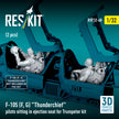 F-105F/G Thunderchief pilots sitting in ejection seat for Trumpeter kit (2 pcs) (3D Printed) Scale 1:32 ResKit RSF32-0068