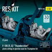 F-105F/G Thunderchief pilots sitting in ejection seat for Trumpeter kit (2 pcs) (3D Printed) Scale 1:32 ResKit RSF32-0068