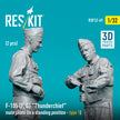 Republic F-105 (F, G) Thunderchief male pilots (in a standing position - type 1) (2 pcs) (3D Printed) Scale 1:32 ResKit RSF32-0069 for Figurines for Aircraft Model Kit
