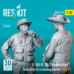 Republic F-105 (F, G) Thunderchief male pilots (in a standing position - type 2) (2 pcs) (3D Printed) Scale 1:32 ResKit RSF32-0070 for Figurines for Aircraft Model Kit