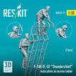 Republic F-105 (F, G) Thunderchief male pilots on Access Ladder (2 pcs) (3D Printed) Scale 1:32 ResKit RSF32-0071 for Figurines for Aircraft Model Kit