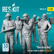 One busy day carrier crew on deck (scene 2) (6 pcs) (3D Printed) Scale 1:32 ResKit RSF32-0076 for Figurines for Aircraft Model Kit