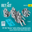 North American OV-10A Bronco Pilots Sitting in Ejection Seats (2 pcs) (only for RESKIT RSU32-0060 & RSU32-0061) (3D Printed) Scale 1:32 ResKit RSF32-0078 for Aircraft Model Kit