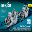 North American OV-10A Bronco Pilots Sitting in Ejection Seats (2 pcs) (only for RESKIT RSU32-0060 & RSU32-0061) (3D Printed) Scale 1:32 ResKit RSF32-0078 for Aircraft Model Kit