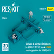 Driver & Airmen (modern) (3 pcs) (MHU-83 D/E Lift Truck LOWER Loading Position for RSK32-0010) (3D Printed) Scale 1:32 ResKit RSF32-0079 for Figurines for Aircraft Model Kit