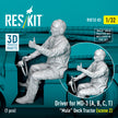 Driver for MD-3 (A, B, C, T) Mule Deck Tractor (scene 2) (1 pcs) (3D Printed) Scale 1:32 ResKit RSF32-0083