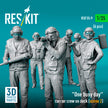 One busy day carrier crew on deck (scene 2) (6 pcs) (3D Printed) Scale 1:35 ResKit RSF35-0009 for Figurines for Aircraft Model Kit
