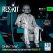 Sikorsky CH-54A Tarhe Pilots Late in Seats for ICM kit (1968 +) (scene 2) (3 pcs) (3D Printed) Scale 1:35 ResKit RSF35-0011 for Helicopters Model Kit