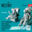 Lockheed Martin F-35A Lightning II pilot sitting in late modification Ejection Seats (type 2) (3D Printing) Scale 1:48 ResKit RSF48-0013 for Figurines for Aircraft Model Kit