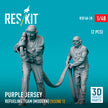 Purple jersey refueling team (modern) (scene 1) (2 pcs) (3D Printed) Scale 1:48 ResKit RSF48-0028 for Figurines for Aircraft / Helicopters Model Kit