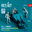 MJ-1 Jammer Driver & airman team (Modern) (MJ-1C) (scene 1) (3 pcs) (3D Printed) Scale 1:48 ResKit RSF48-0036 for Figurines for Aircraft / Helicopters Model Kit