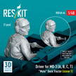 Driver for MD-3 (A, B, C, T) Mule Deck Tractor (scene 1) (1 pcs) (3D Printed) Scale 1:48 ResKit RSF48-0046