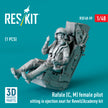 Rafale (C, M) female pilot sitting in Ejection Seat for Revell/Academy kit (1 pcs) (3D Printed) Scale 1:48 ResKit RSF48-0059 for Figurines for Aircraft Model Kit