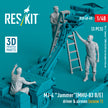 MJ-4 Jammer (MHU-83 B/E) driver & airmen (scene 1) (3 pcs) (3D Printed) Scale 1:48 ResKit RSF48-0060 for Figurines for Aircraft Model Kit