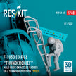 Republic F-105 (D,F,G) Thunderchief male pilot on Access Ladder (in a standing position - type 3) (1 pcs) (3D Printed) Scale 1:48 ResKit RSF48-0068 for Figurines for Aircraft Model Kit