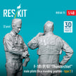Republic F-105 (F, G) Thunderchief male pilots (in a standing position - type 2) (2 pcs) (3D Printed) Scale 1:48 ResKit RSF48-0073 for Figurines for Aircraft Model Kit