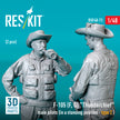 Republic F-105 (F, G) Thunderchief male pilots (in a standing position - type 2) (2 pcs) (3D Printed) Scale 1:48 ResKit RSF48-0073 for Figurines for Aircraft Model Kit