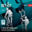 Republic F-105 (F, G) Thunderchief male pilots on Access Ladder (2 pcs) (3D Printed) Scale 1:48 ResKit RSF48-0074 for Figurines for Aircraft Model Kit