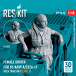Female driver for US NAVY A/S32A-49 Deck Tractor (scene 1) (1 pcs) (3D Printed) Scale Figurines 1:48 ResKit RSF48-0084 for Figurines for Aircraft / Helicopters Model Kit