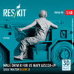 Male driver for US NAVY A/S32A-49 Deck Tractor (scene 2) (1 pcs) (3D Printed) Scale Figurines 1:48 ResKit RSF48-0085 for Figurines for Aircraft / Helicopters Model Kit