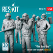 One busy day carrier crew on deck (scene 2) (6 pcs) (3D Printed) Scale 1:48 ResKit RSF48-0090 for Figurines for Aircraft / Helicopters Model Kit