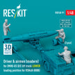 Driver & Airmen (modern) (3 pcs) (MHU-83 D/E Lift Truck LOWER Loading Position for RSK48-0008) (3D Printed) Scale 1:48 ResKit RSF48-0091 for Figurines for Aircraft Model Kit