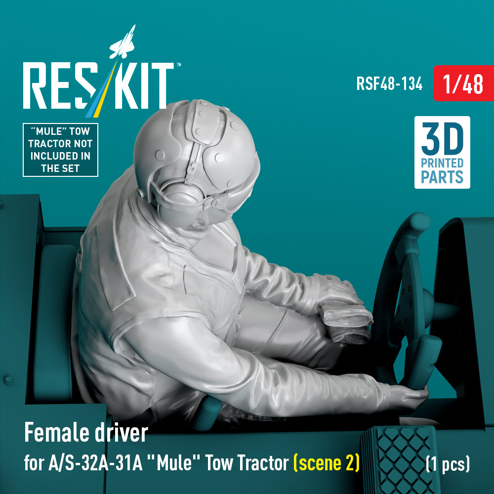 Female driver for A/S-32A-31A Mule Tow Tractor (scene 2) (1 pcs) (3D Printed) Scale 1:48 ResKit RSF48-0134
