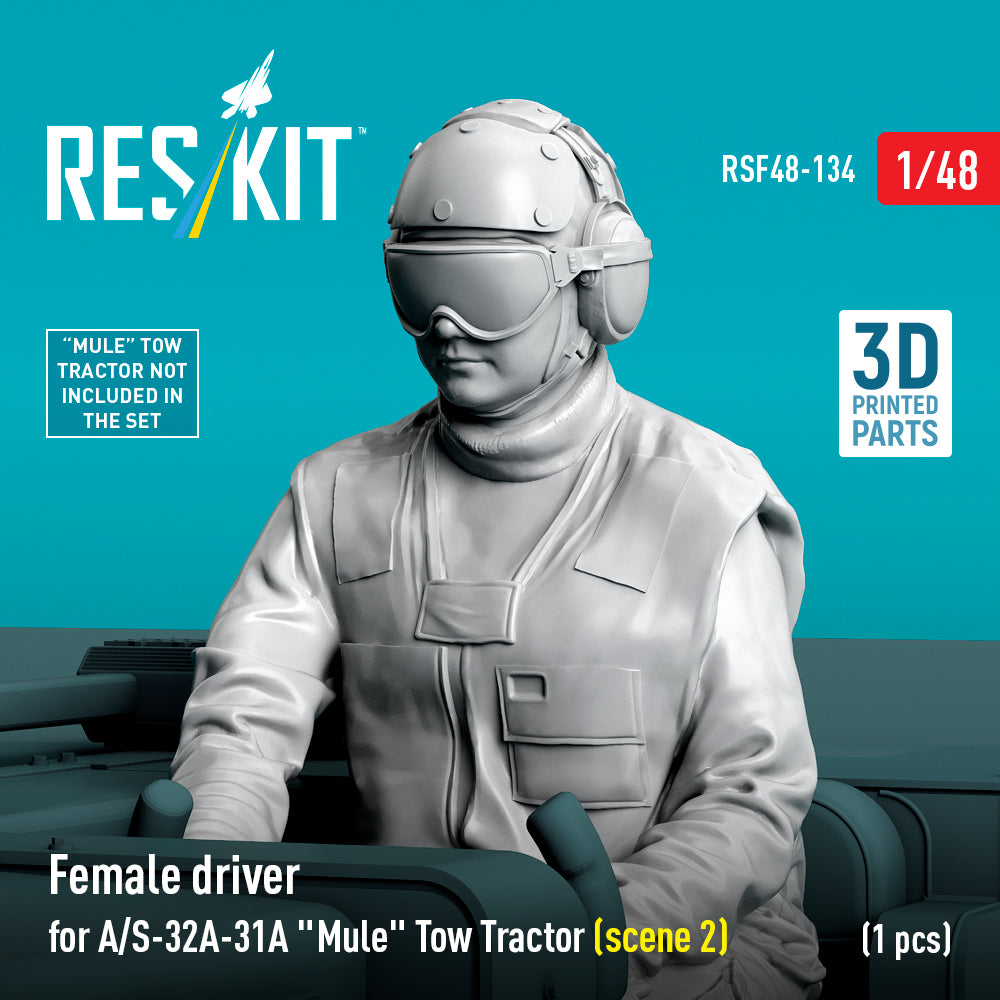 Female driver for A/S-32A-31A Mule Tow Tractor (scene 2) (1 pcs) (3D Printed) Scale 1:48 ResKit RSF48-0134