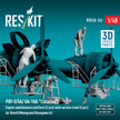 PBY-5/5A/ OA-10A Catalina Engine maintenance platform (2 pcs) with service crew (5 pcs) for Revell/Monogram/Hasegawa kit (3D Printed) Scale 1:48 ResKit RSF48-0162