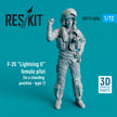 Lockheed Martin F-35 Lightning II female pilot (in a standing position - type 1) (3D Printed) Scale 1:72 ResKit RSF72-0004 for Figurines for Aircraft Model Kit