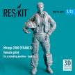 Dassault Mirage 2000 (FRANCE) female pilot (in a standing position - type 1) (3D Printed) Scale 1:72 ResKit RSF72-0011 for Figurines for Aircraft Model Kit