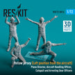 Yellow jersey (Modern) (Left position from the aircraft) Plane Director, Aircraft Handling Officer, Catapult and Arresting Gear Officers (4 pcs) (3D Printed) Scale 1:72 ResKit RSF72-0016 for Figurines for Aircraft / Helicopters Model Kit