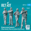 Brown jersey (modern) (Wing Captains, Wing Line Leading Petty Officers) (4 pcs) (3D Printed) Scale 1:72 ResKit RSF72-0022 for Figurines for Aircraft / Helicopters Model Kit