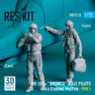OV-10D+ Bronco male pilots (in a standing position - type 2) (2 pcs) (3D Printed) Scale 1:72 ResKit RSF72-0032 for Figurines for Aircraft Model Kit