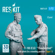 Republic F-105 (F, G) Thunderchief male pilots (in a standing position - type 1 ) (2 pcs) (3D Printed) Scale 1:72 ResKit RSF72-0057 for Figurines for Aircraft Model Kit