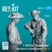 Republic F-105 (F, G) Thunderchief male pilots (in a standing position - type 1 ) (2 pcs) (3D Printed) Scale 1:72 ResKit RSF72-0057 for Figurines for Aircraft Model Kit